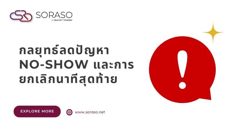 กลยุทธ์ลดปัญหา No-Show และการยกเลิกนาทีสุดท้าย