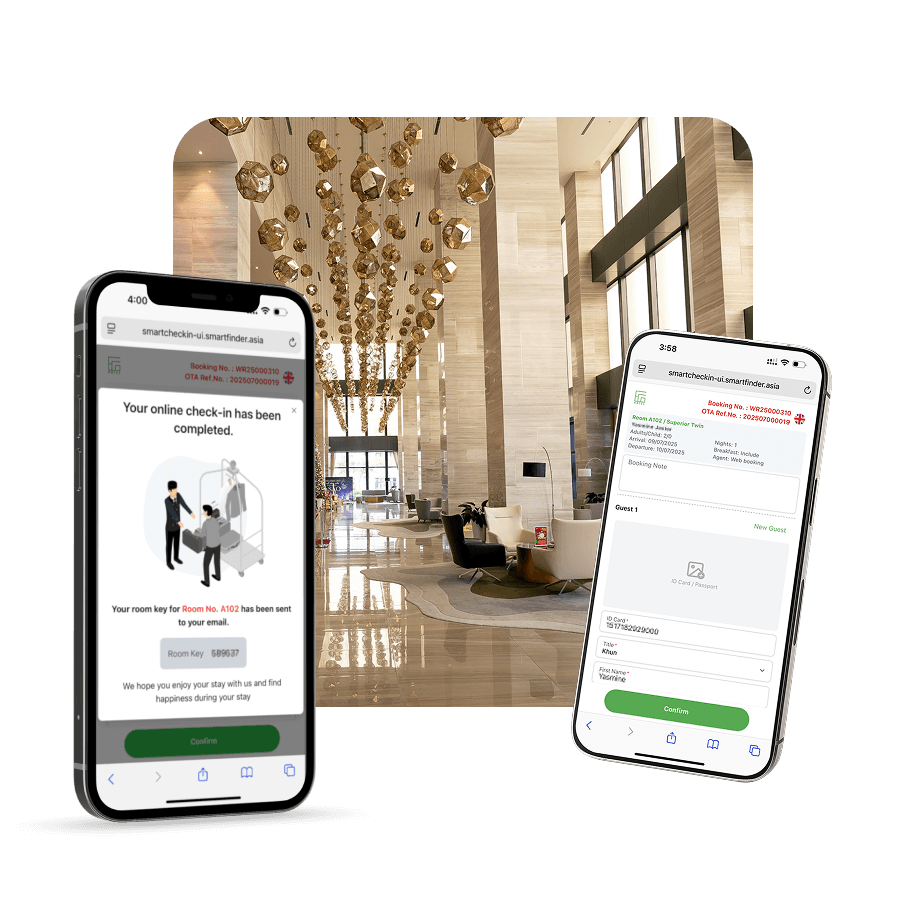 Khách tự check-in trực tuyến